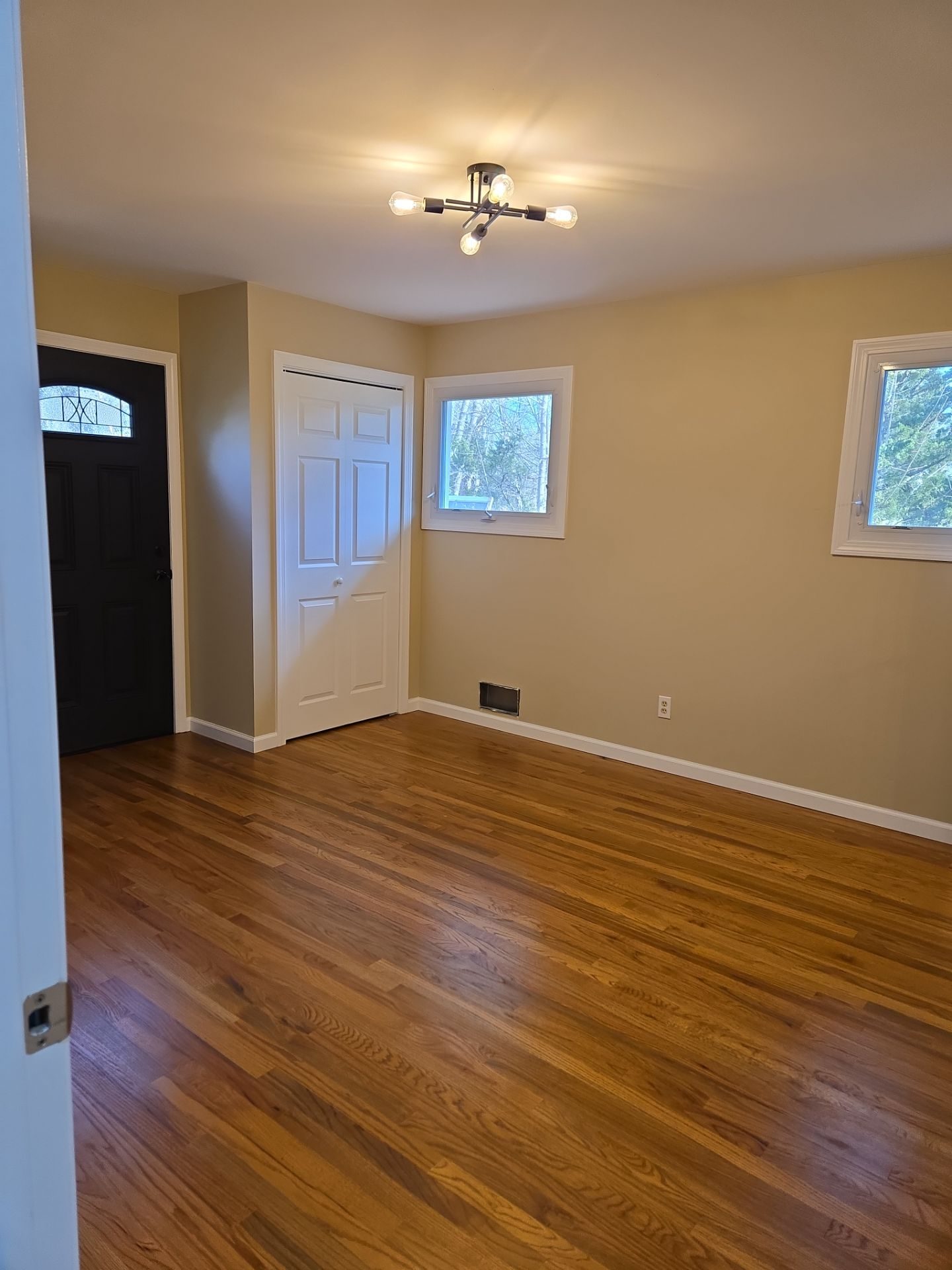 A warm, finished interior room